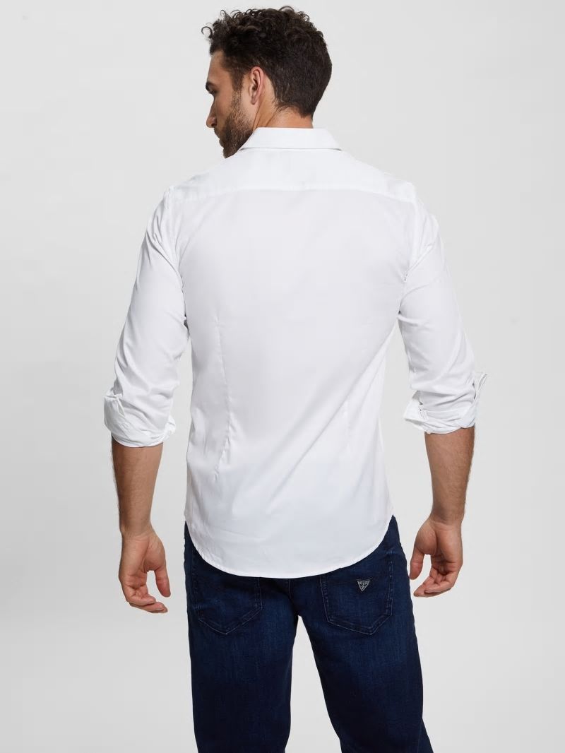 Guess Luxe Stretch Shirt - Pure White