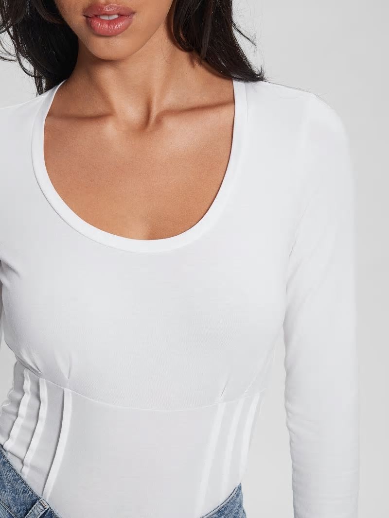 Guess Karmen Corset Tee - Pure White