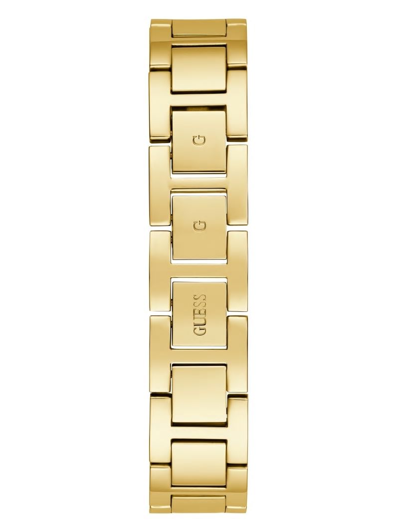 Guess Gold-Tone Crystal Triangle Analog Watch - Gold