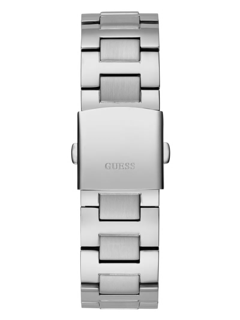 Guess Silver-Tone and Aqua Chronograph Watch - Silver