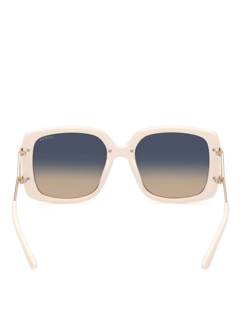 Guess Oversized Square Sunglasses - White