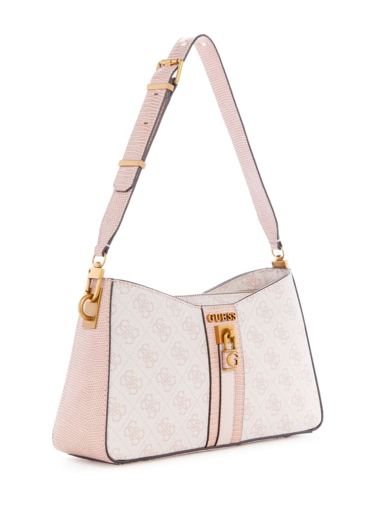 Guess Ginevra Logo Elite Shoulder Bag - Blush Logo