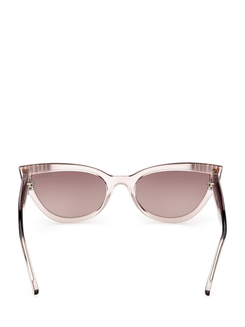 Guess Plastic Cat-Eye Stone Sunglasses - Nude