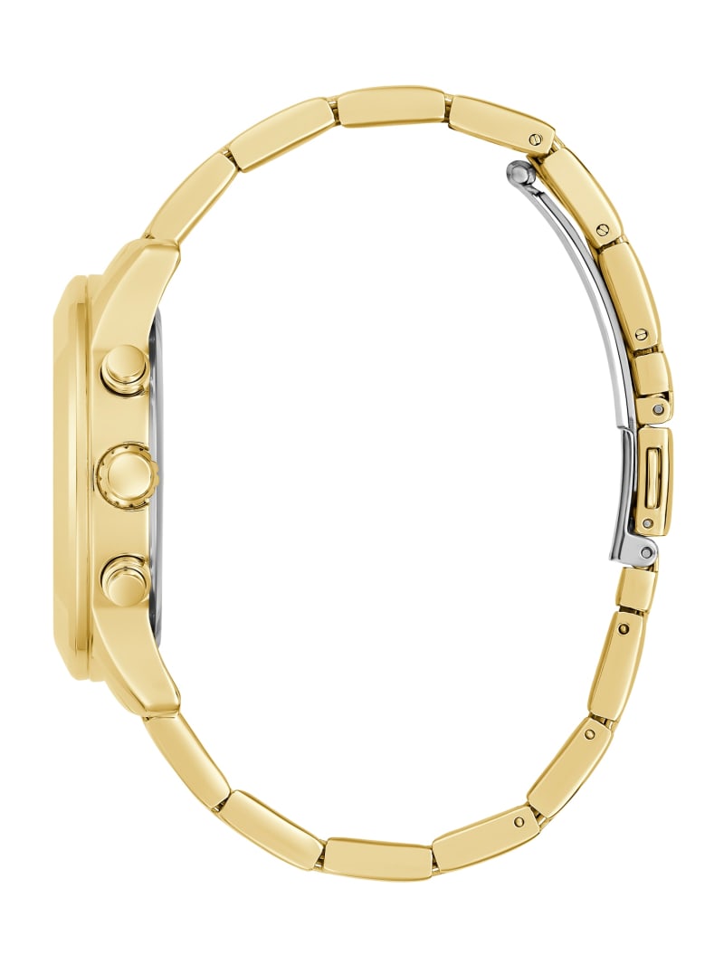 Guess Gold-Tone Crystal Multifunction Watch - Gold