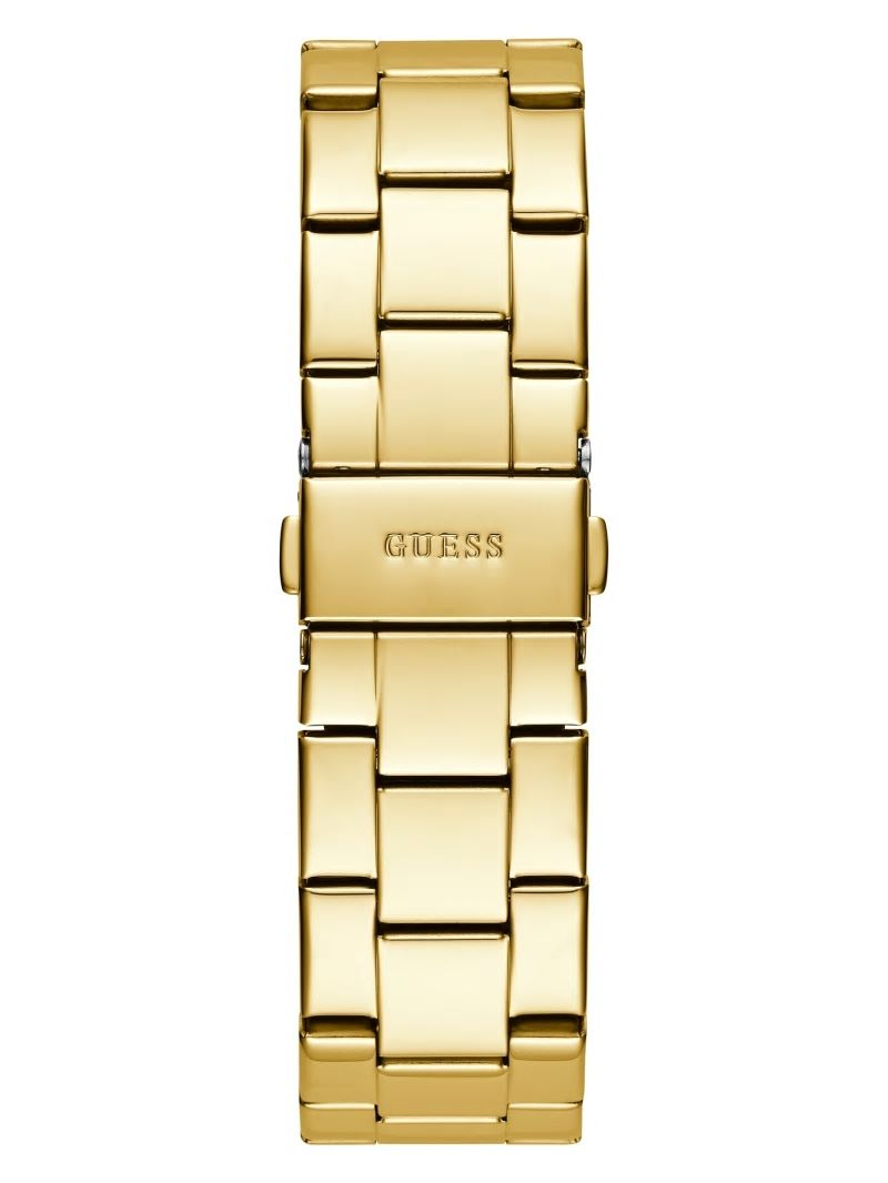 Guess Gold-Tone Crystal Multifunction Watch - Gold