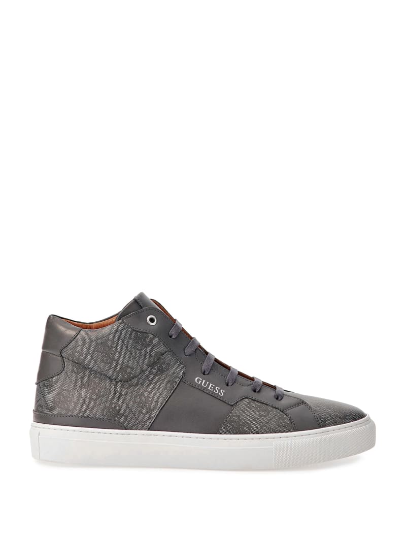 Guess Ravenna Logo Mid-Top Sneakers - Gray