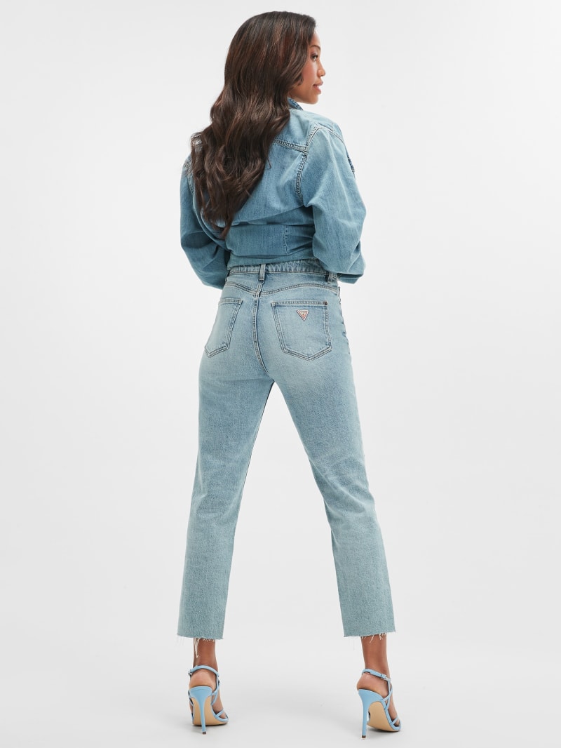 Guess Eco Slim Mom Jeans - Moonstone Blue