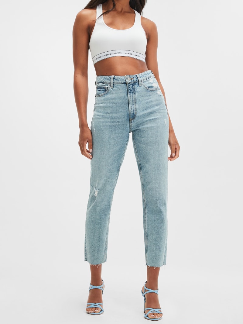 Guess Eco Slim Mom Jeans - Moonstone Blue