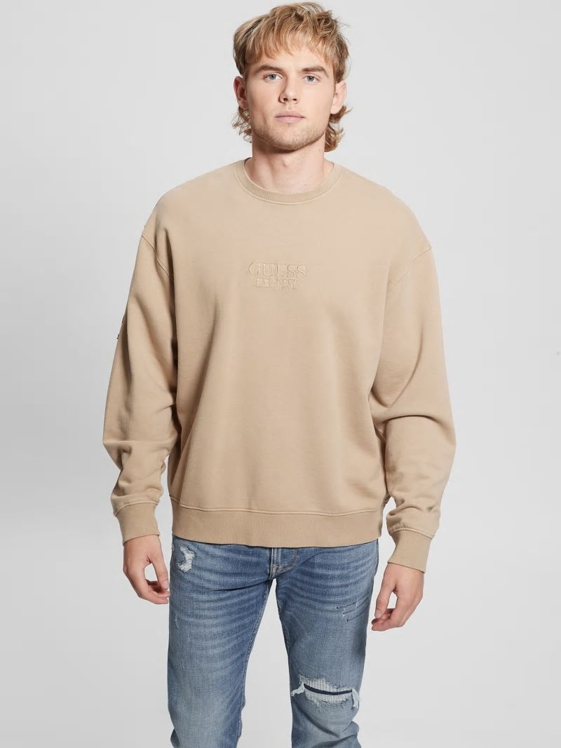 Guess Finch Vintage Logo Sweatshirt - Mountain Honey Multi