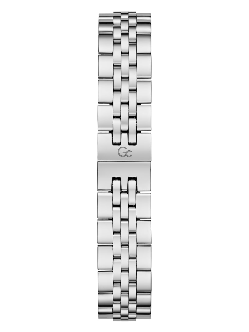 Guess Gc Silver-Tone and Rainbow Crystal Analog Watch - Silver