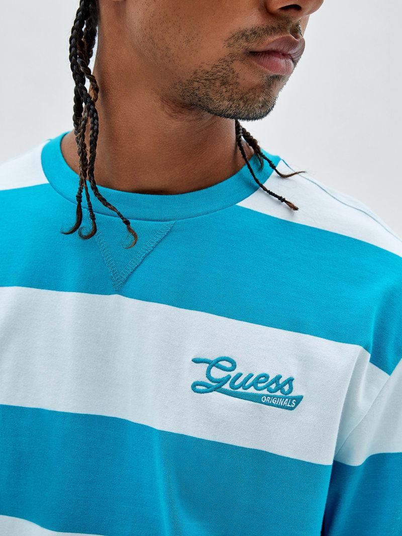 Guess GUESS Originals Striped Tee - Blue Toulouse Multi