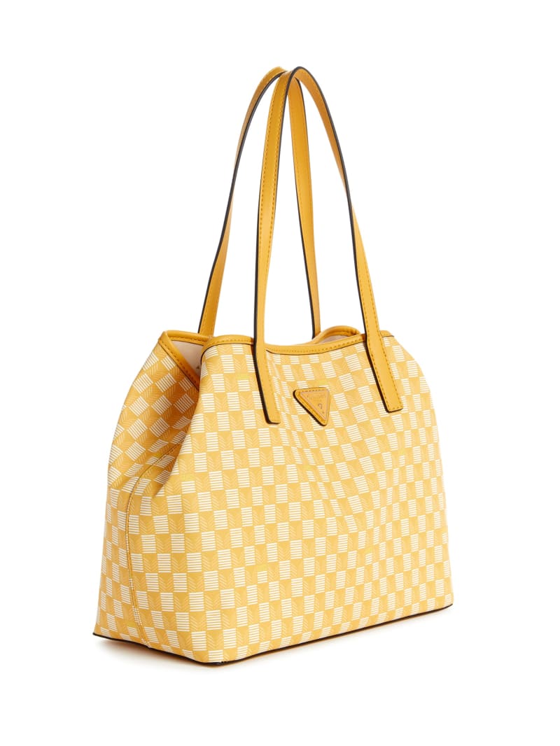 Guess Vikky Tote Set - Yellow Logo