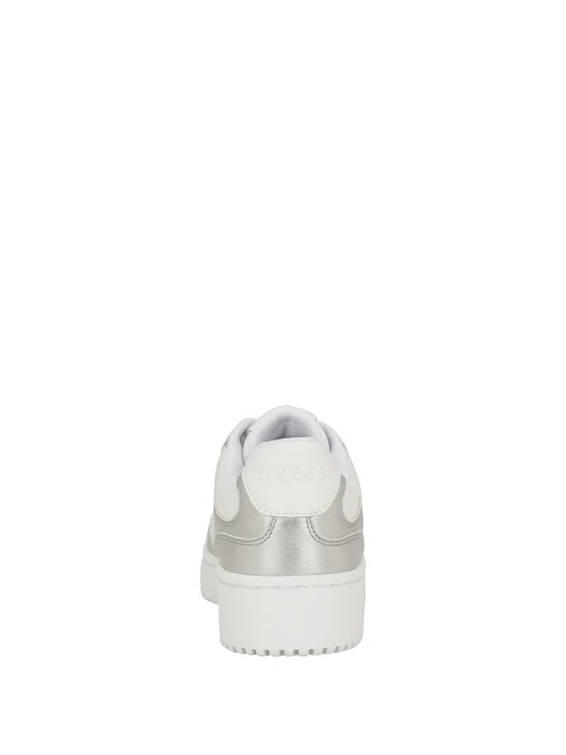 Guess Miram Two-Tone Sneakers - White Silver