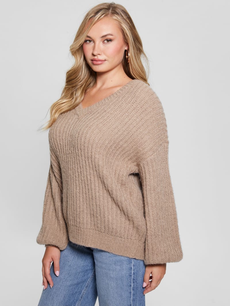 Guess Nara Wool-Blend Sweater - Silk Taupe Multi