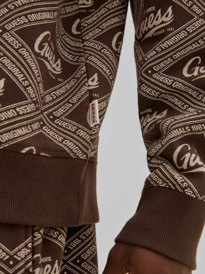 Guess GUESS Originals Printed Crewneck - Coarse Brown Multi