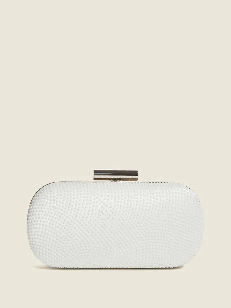 Guess Textured Clutch - Ivory