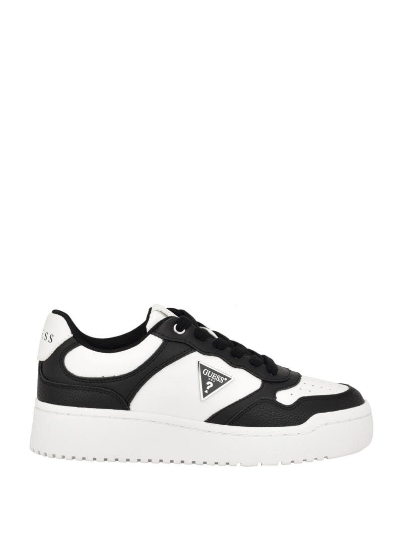 Guess Miram Two-Tone Sneakers - Black And White