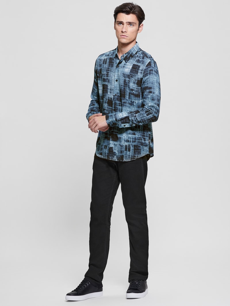 Guess Eco Print Shirt - Distressed Check