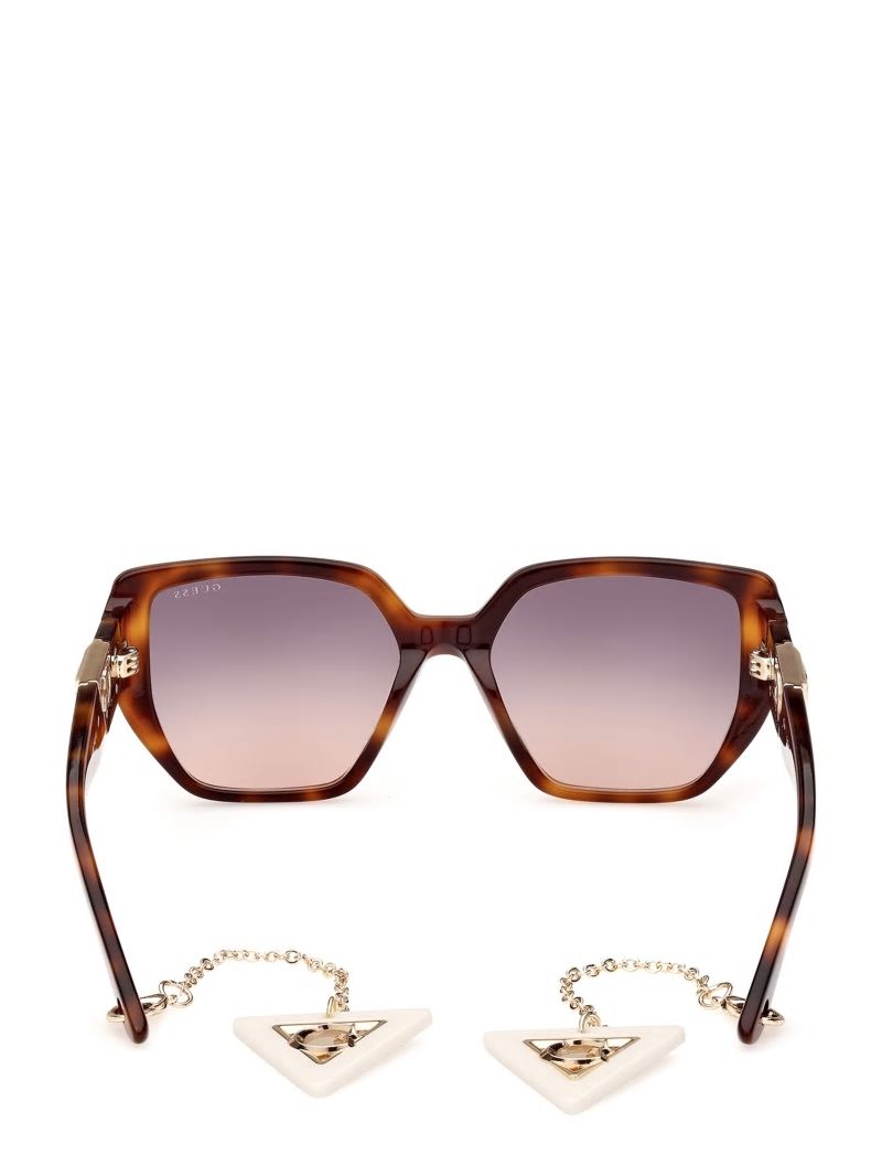 Guess Plastic Cat-Eye Sunglasses - Tort