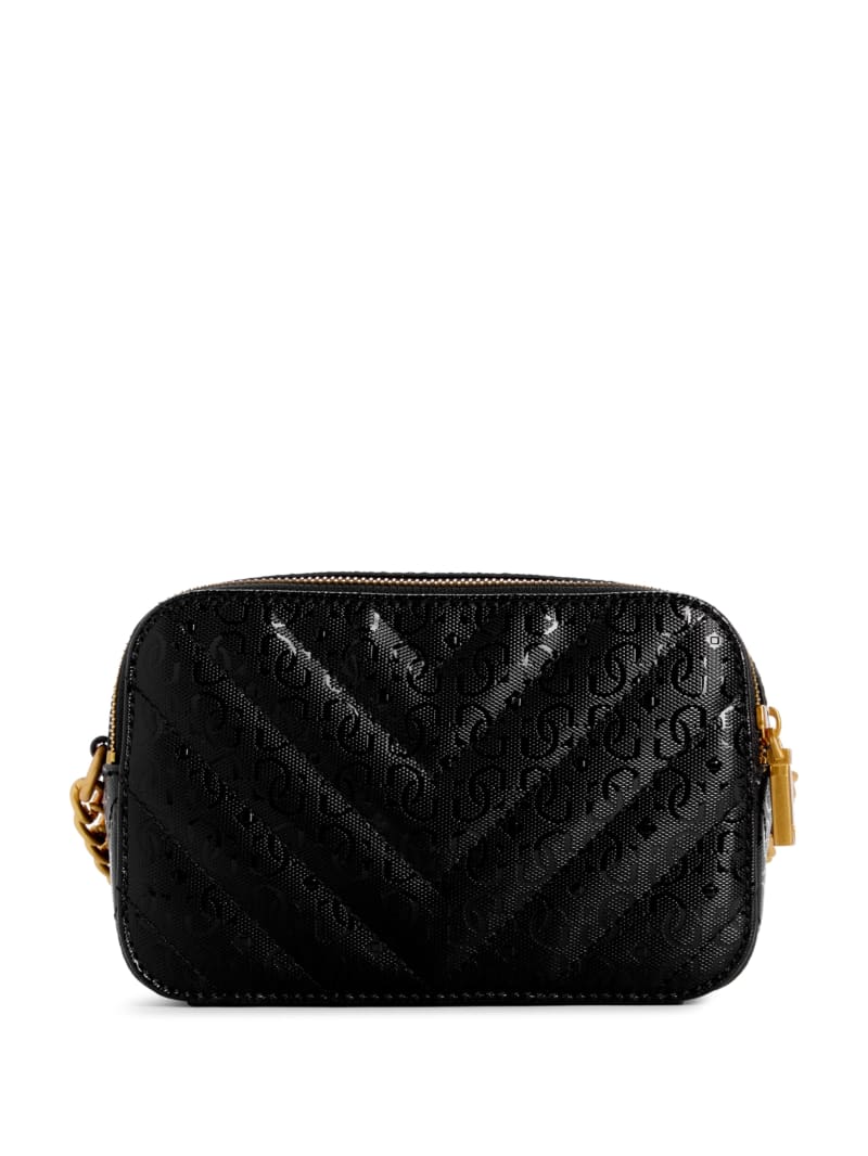 Guess Jania Quilted Camera Crossbody - Black