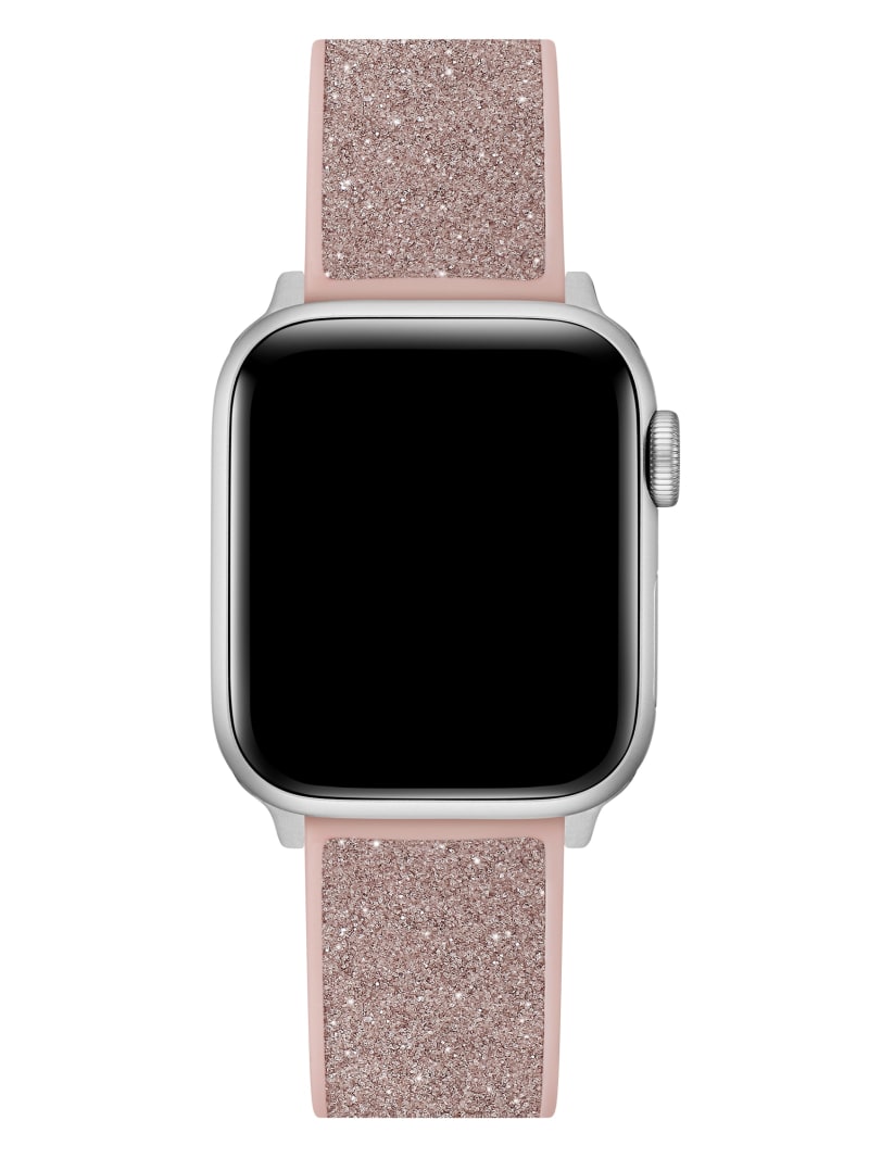 Guess Pink Glitter Silicone 38-41 mm Band for Apple Watch® - Rose Gold