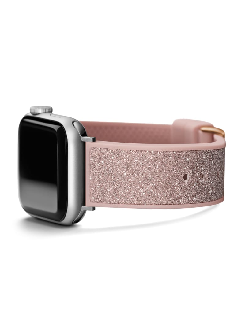 Guess Pink Glitter Silicone 38-41 mm Band for Apple Watch® - Rose Gold