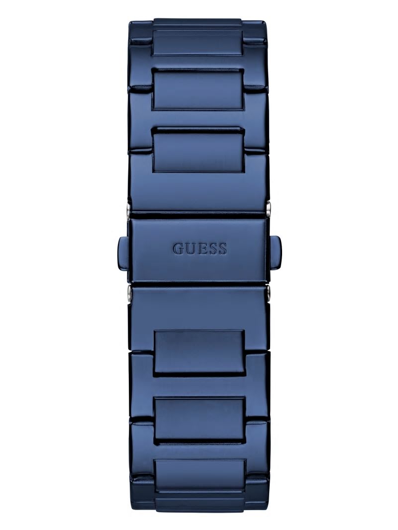 Guess Blue-Tone Square Multifunction Watch - Blue