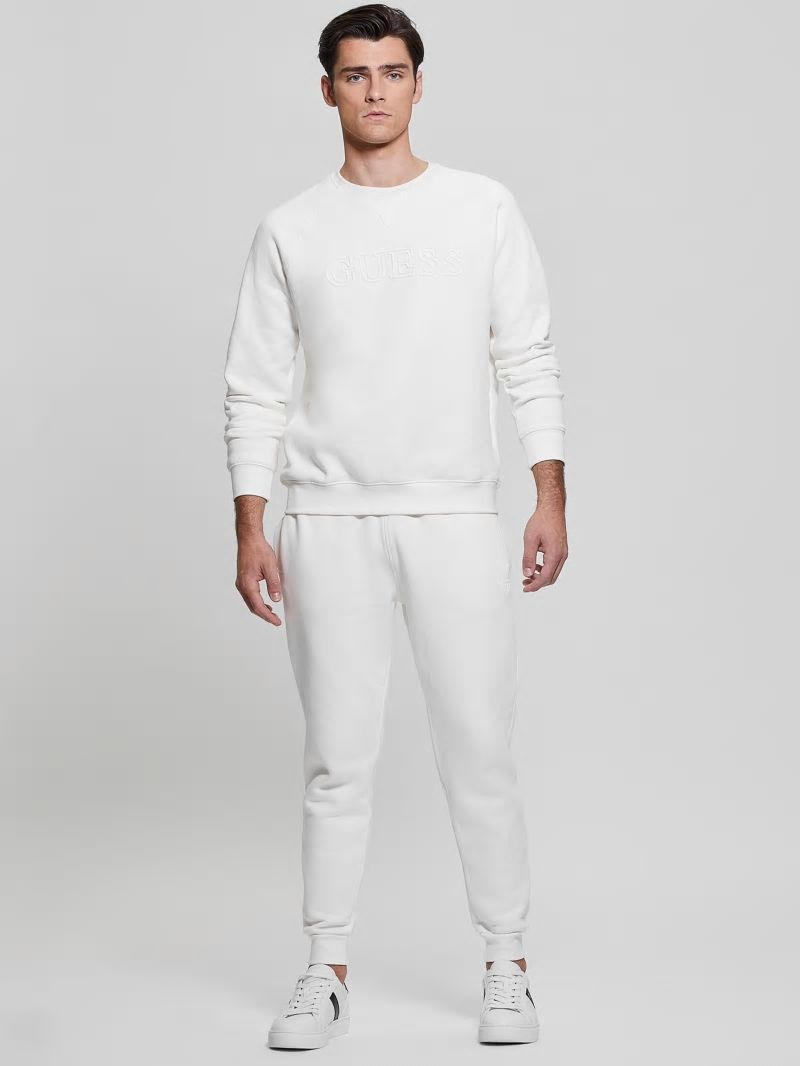 Guess Eco Aldwin Logo Sweatshirt - Blanc/Scuffy