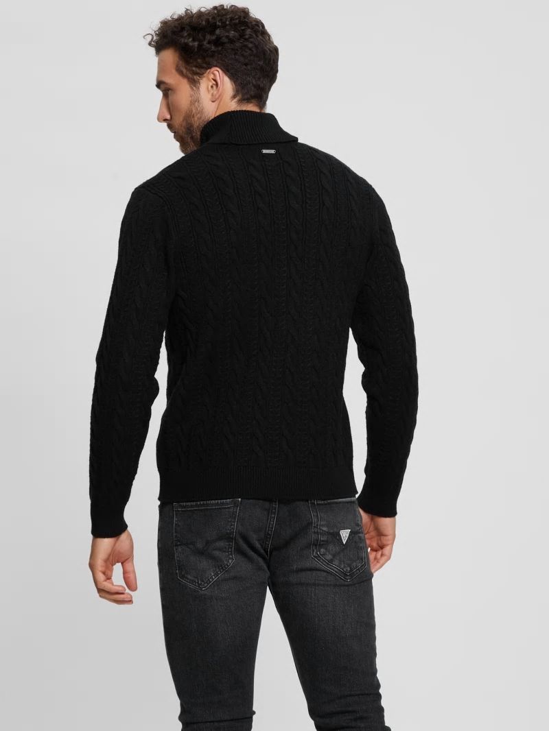 Guess Eco Ethan Turtleneck Sweater - Black