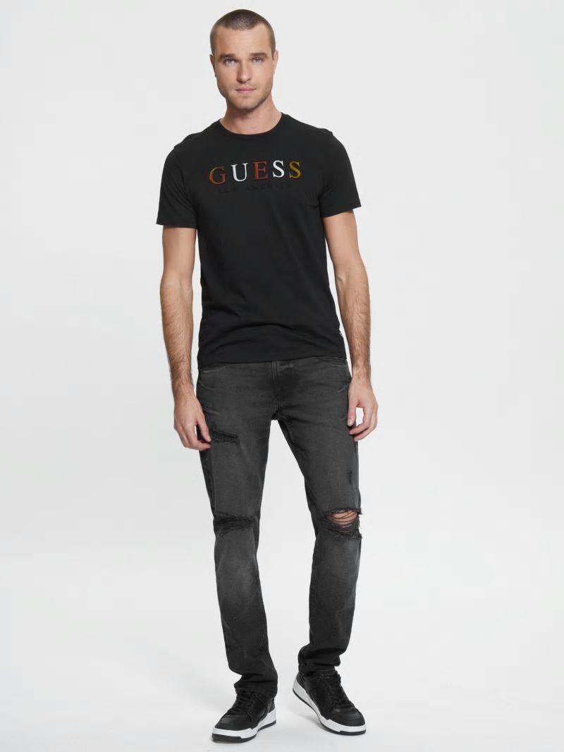 Guess Embossed Logo Tee - Black