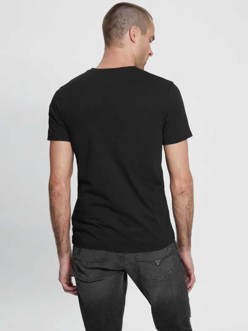 Guess Embossed Logo Tee - Black