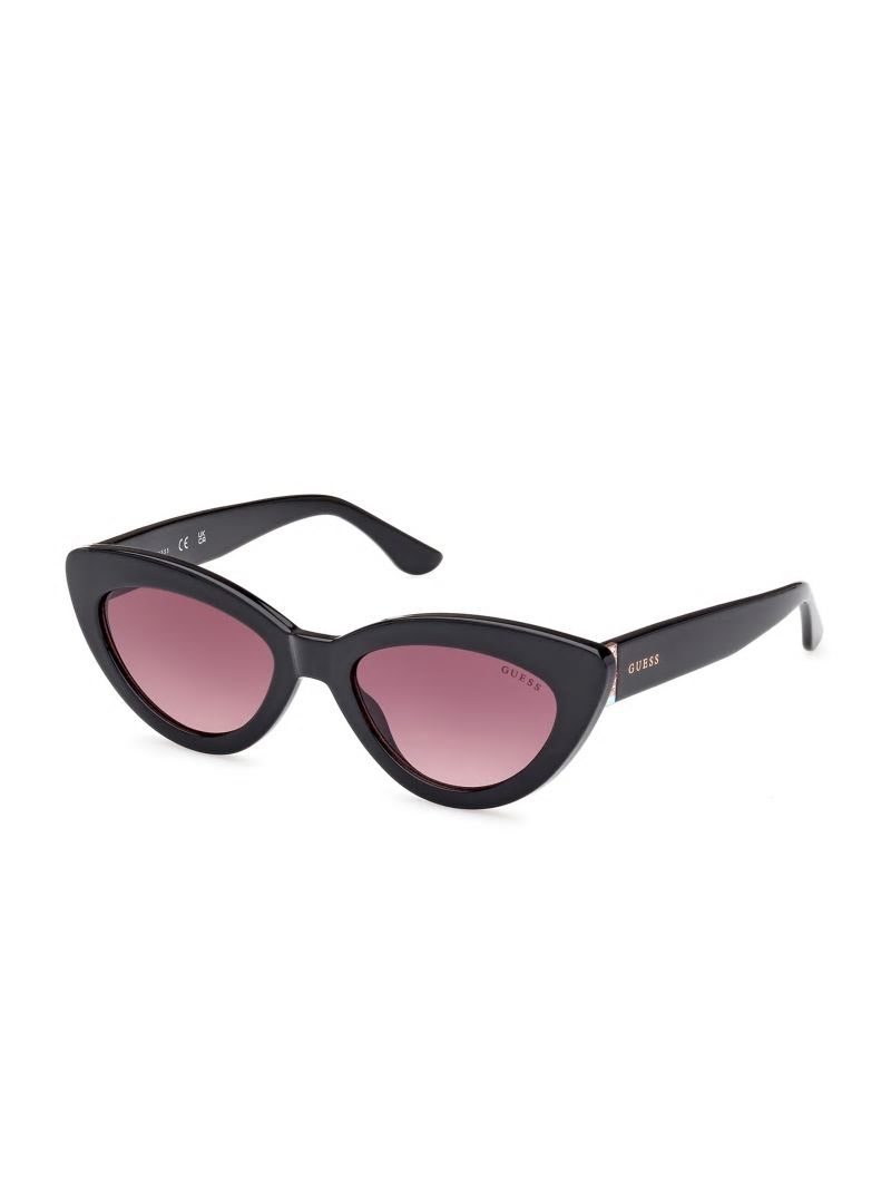 Guess Kenzie Plastic Cat-Eye Sunglasses - Black