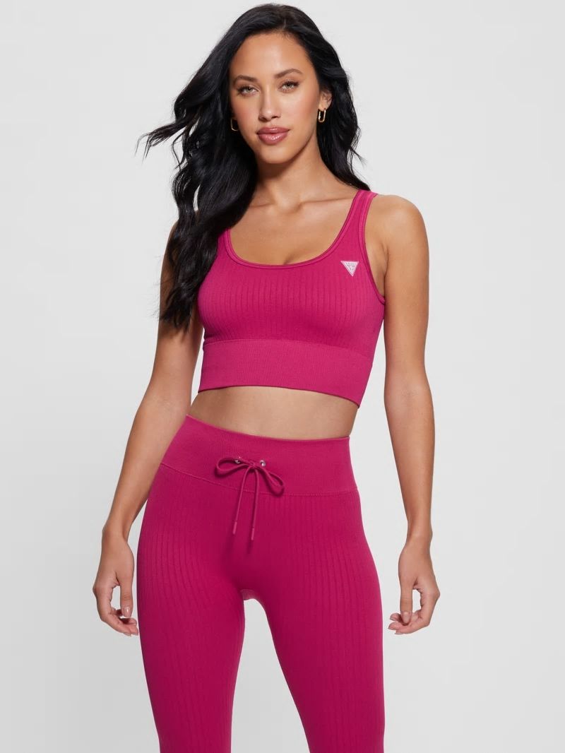 Guess Seamless Ribbed Active Bra - Private Purple