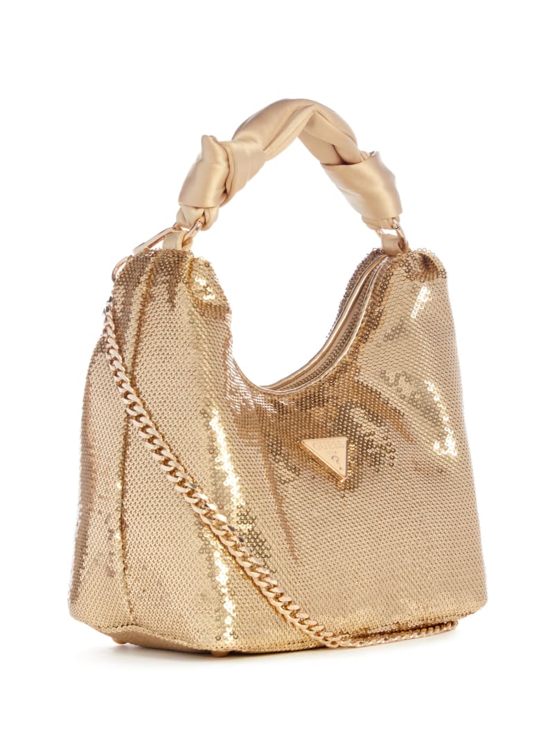 Guess Velina Sequin Hobo Bag - Gold