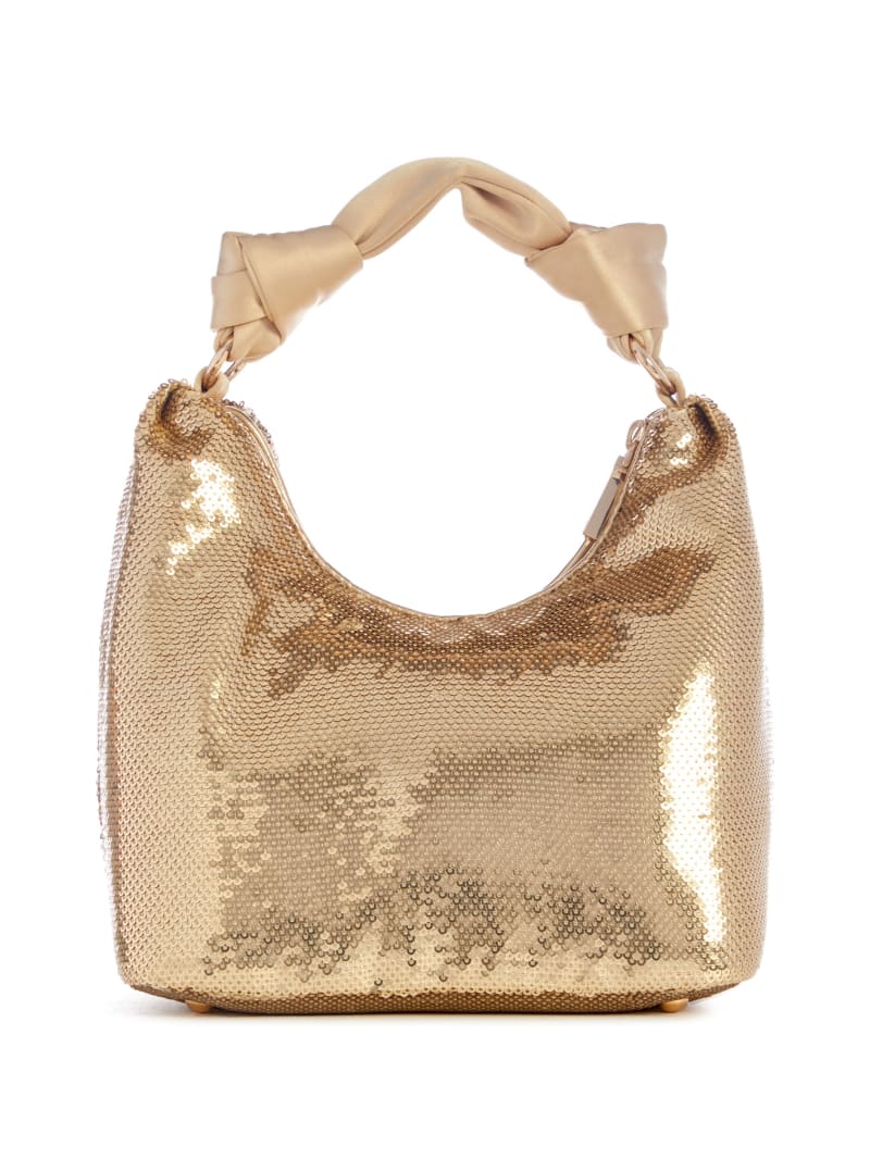 Guess Velina Sequin Hobo Bag - Gold