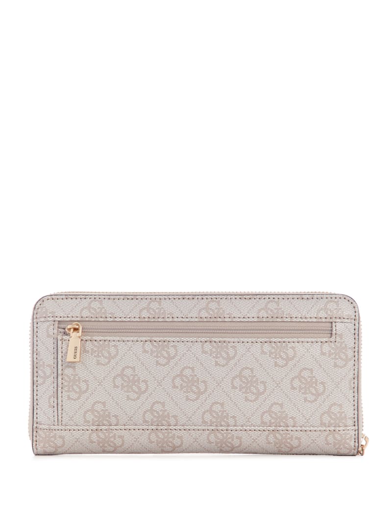 Guess Laurel Large Zip-Around Wallet - Dove Logo