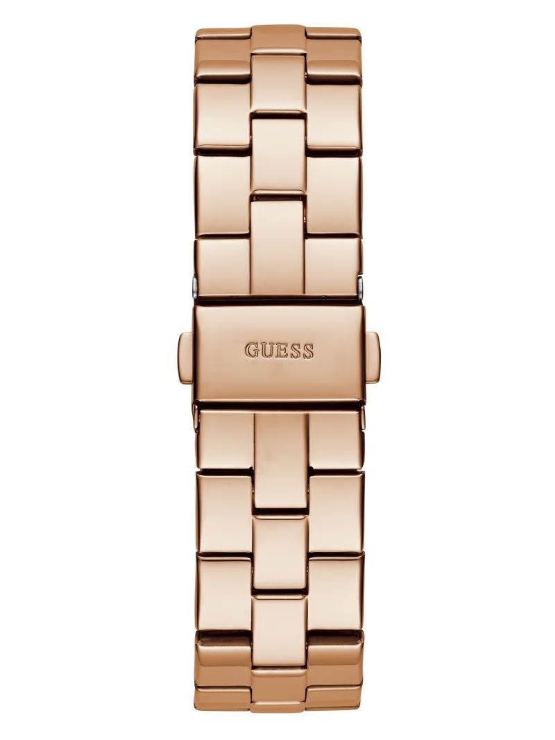 Guess Rose Gold-Tone Diamond Analog Watch - Rose Gold