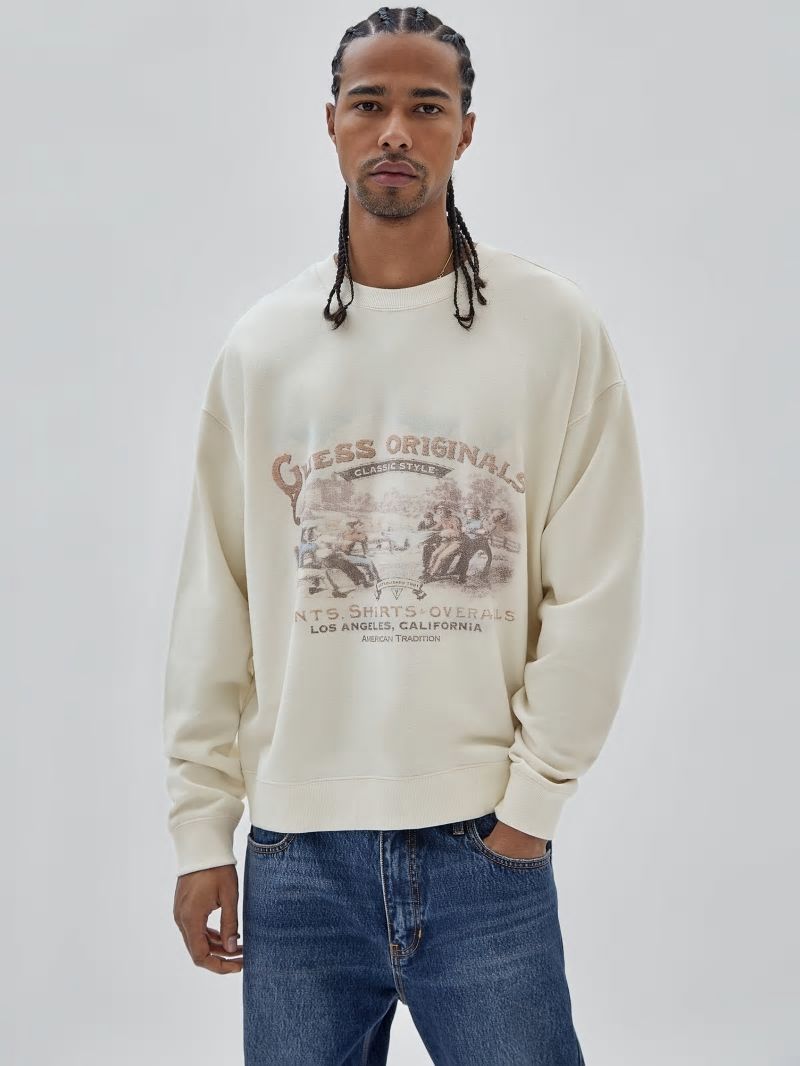 Guess GUESS Originals Warranted Fleece Sweater - Sandy Shore