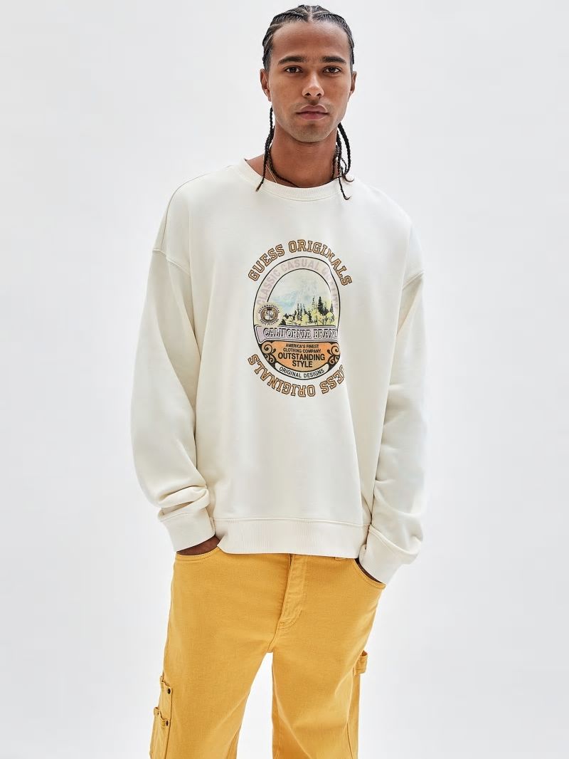 Guess GUESS Originals Classic Crewneck - Sandy Shore