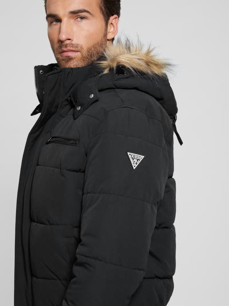 Guess Heavy Flight Puffer Jacket - Black