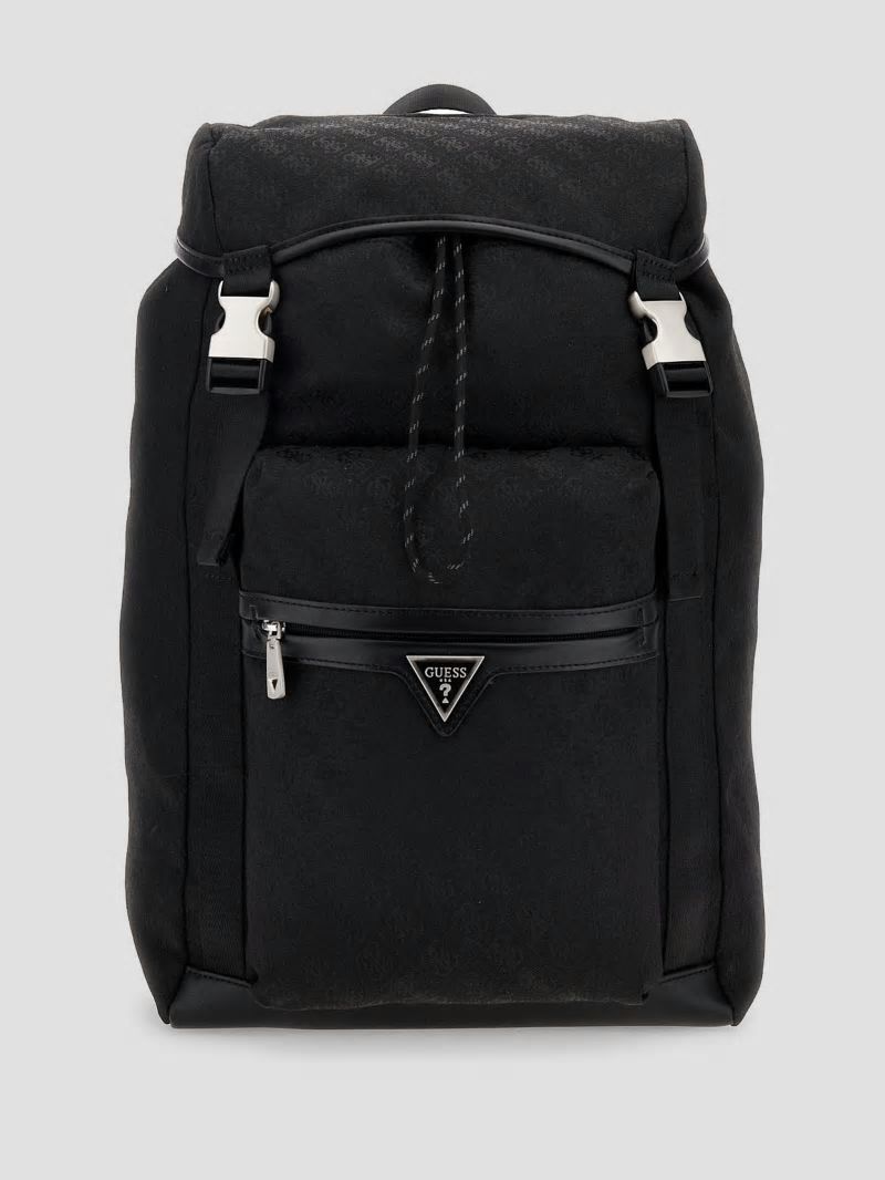 Guess Vezzola Jacquard Backpack - Black