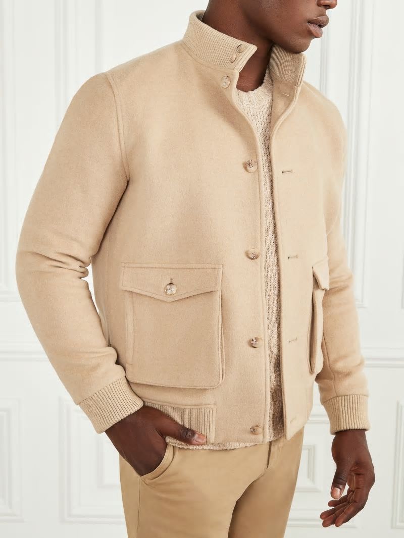 Guess Wool-Blend Utility Jacket - Herb Tan