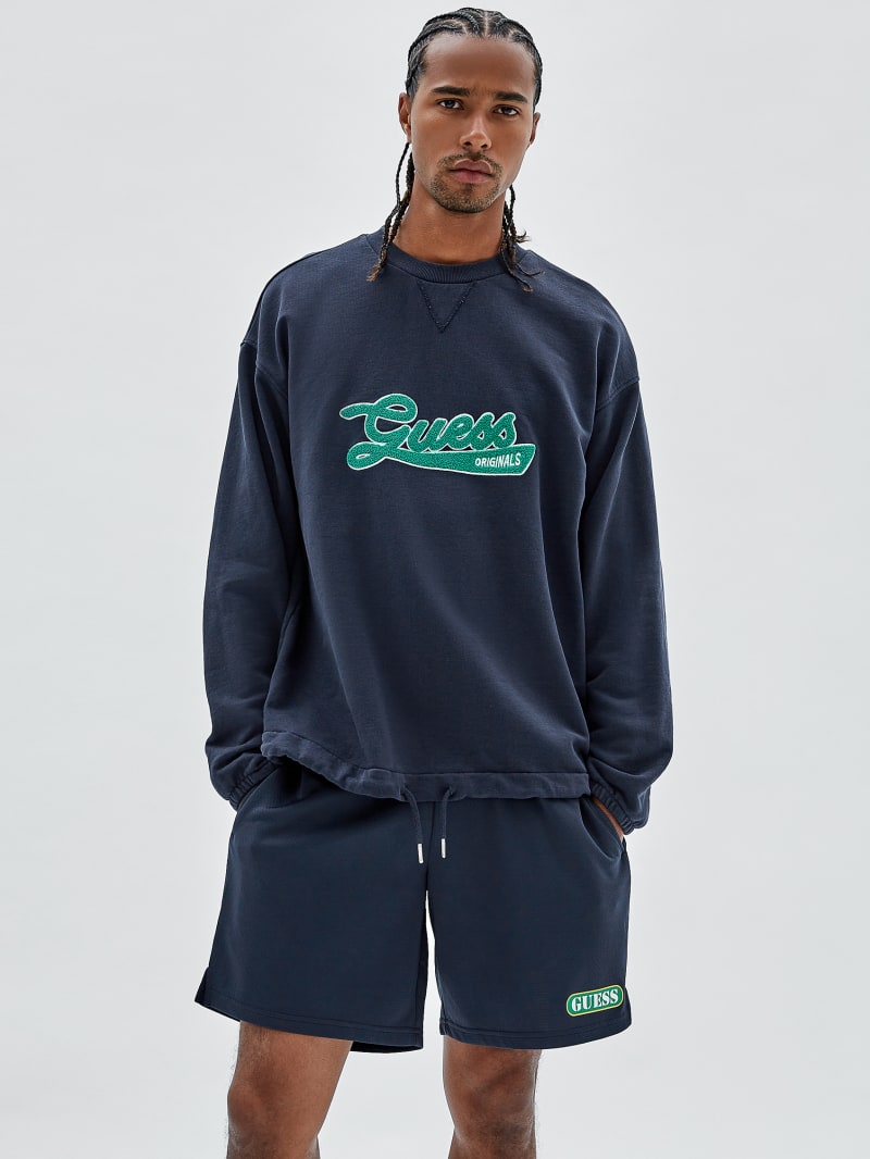 Guess GUESS Originals Drawstring Sweatshirt - Blackened Blue