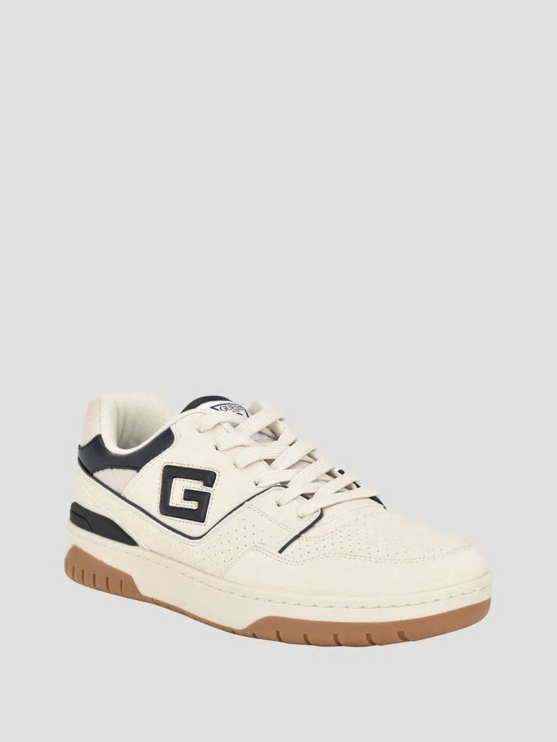 Guess Narsi Logo Sneakers - Taupe Fabric