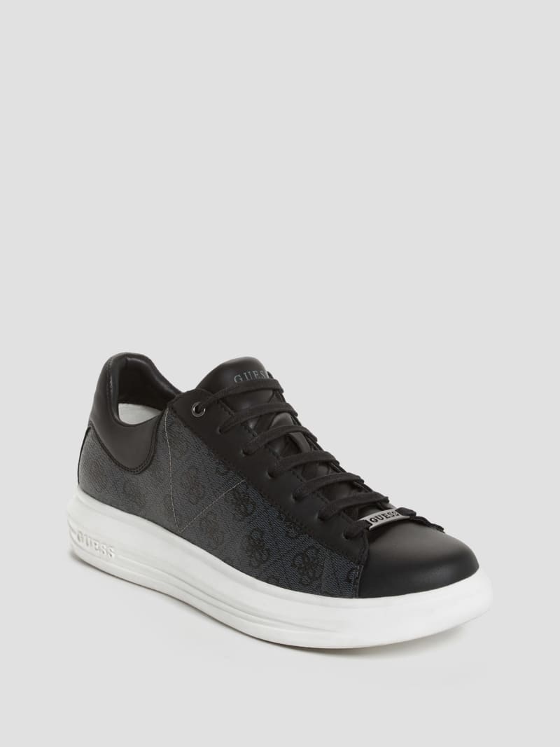 Guess Vibo Quattro G Low-Top Sneakers - Black Patent