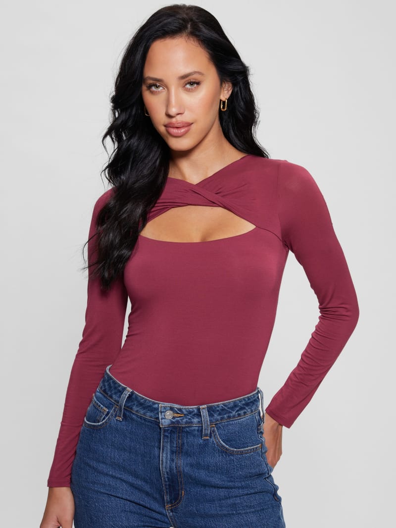 Guess Eco Mena Twisted Top - Tahiti Red