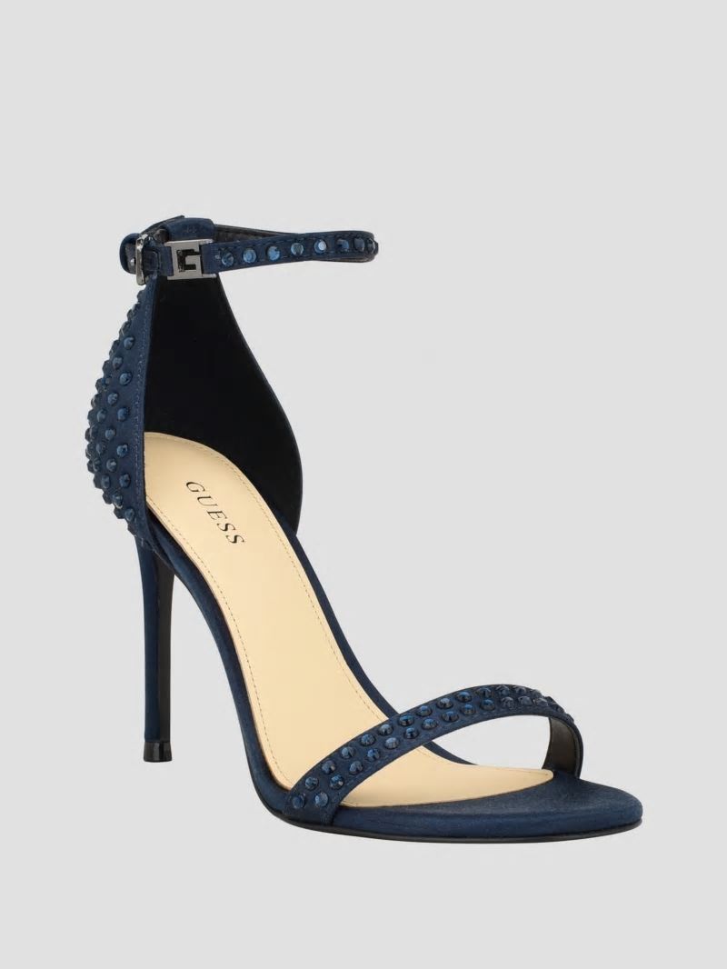 Guess Kabaile Rhinestone Heels - Dark Blue 400