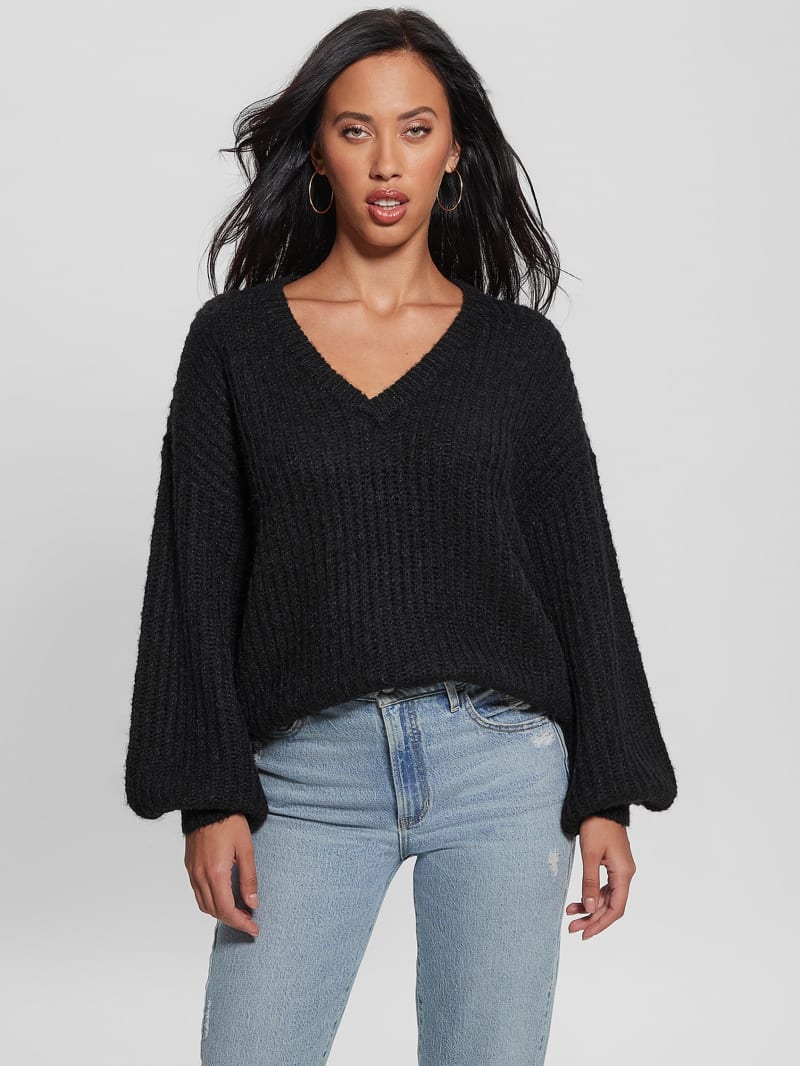 Guess Nara Wool-Blend Sweater - Black