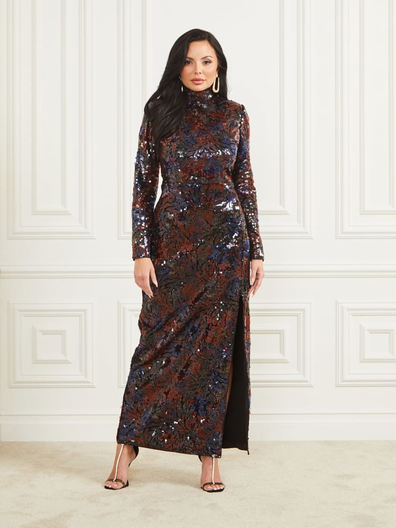 Guess Jasmine Sequin Long Dress - Delight Sequins