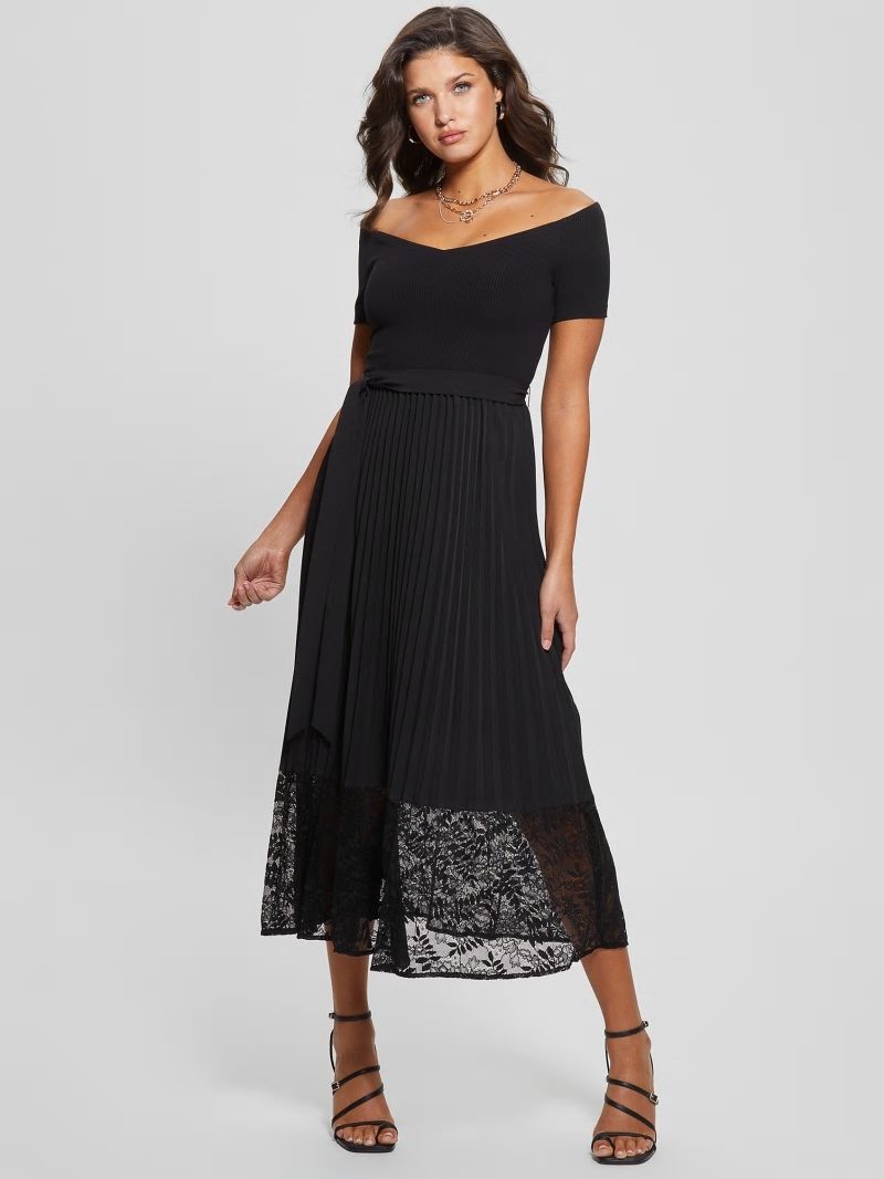 Guess Eco Tiana Off-the-Shoulder Dress - Black